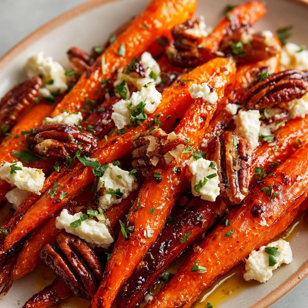 Roasted Carrots with Candied Pecans and Goat Cheese Recipe - Recipe Image