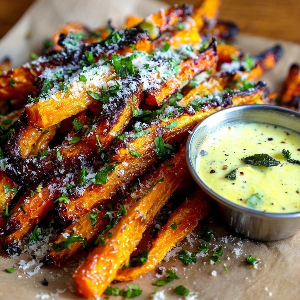 Parmesan Roasted Carrot Fries Recipe - Recipe Image