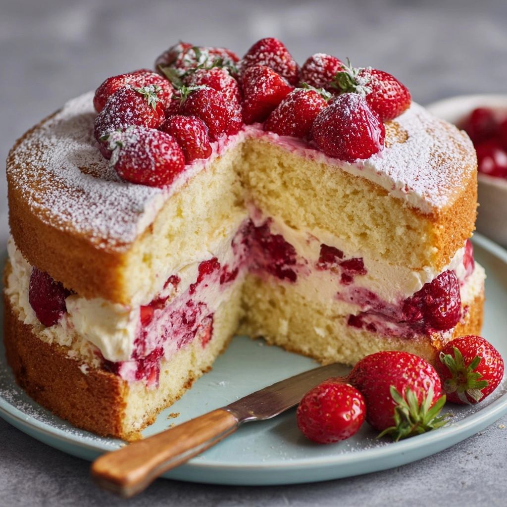 Strawberry Cheesecake Pound Cake Recipe - Recipe Image