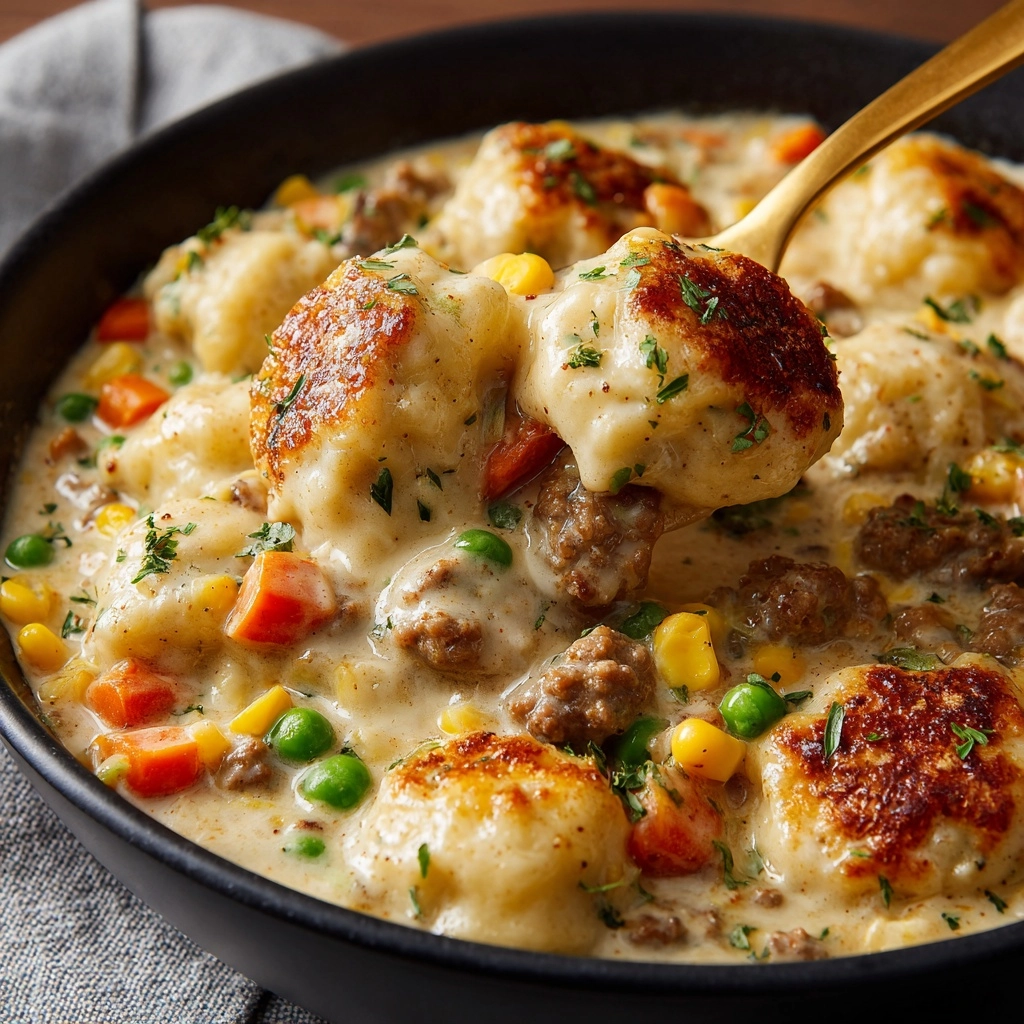 Ground Beef and Dumplings Recipe - Recipe Image
