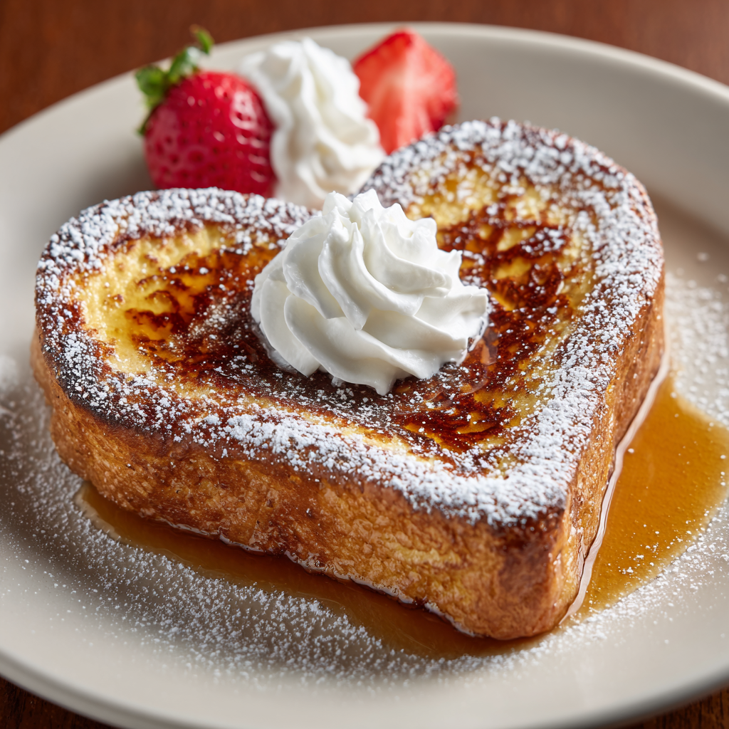 Heart-Shaped French Toast Recipe - Recipe Image