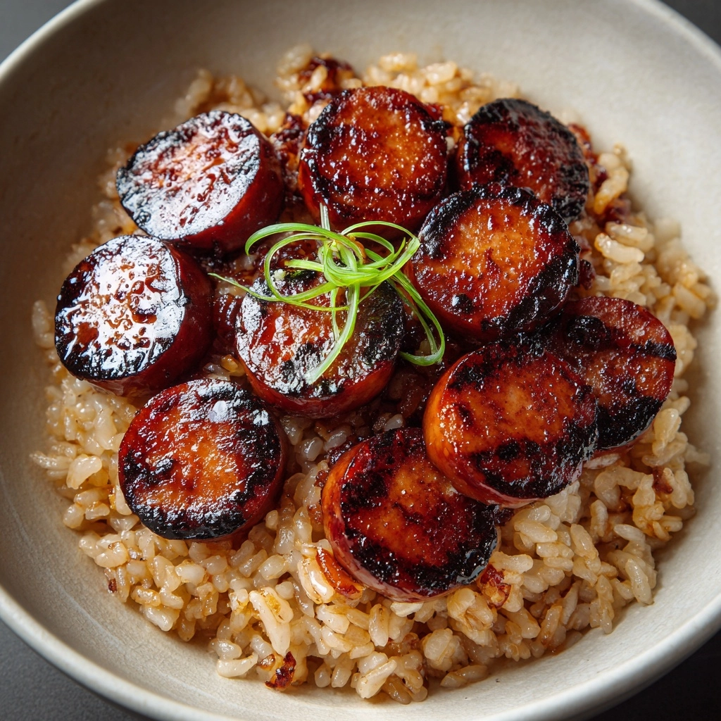 One-Pan Sweet & Tangy BBQ Sausage Rice Recipe