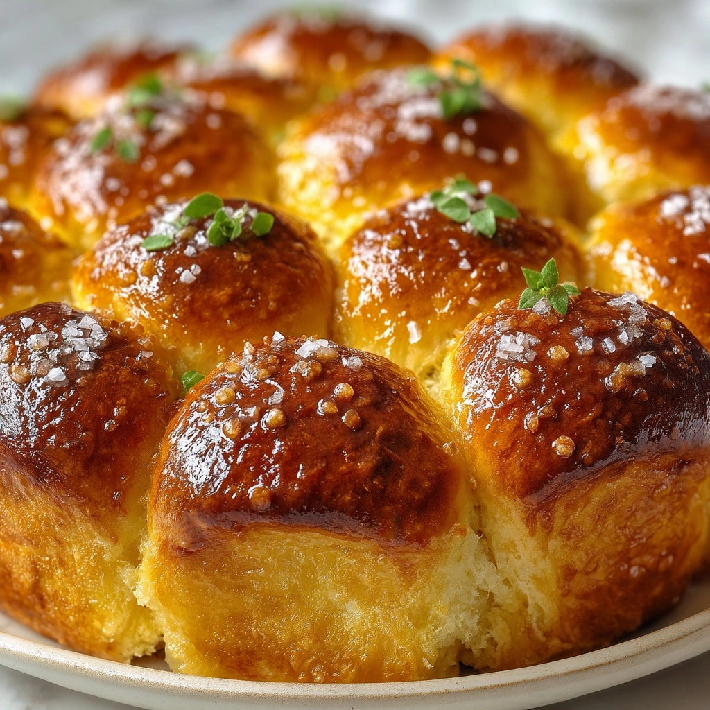 Salted Sage Honey Butter Brioche Rolls Recipe - Recipe Image