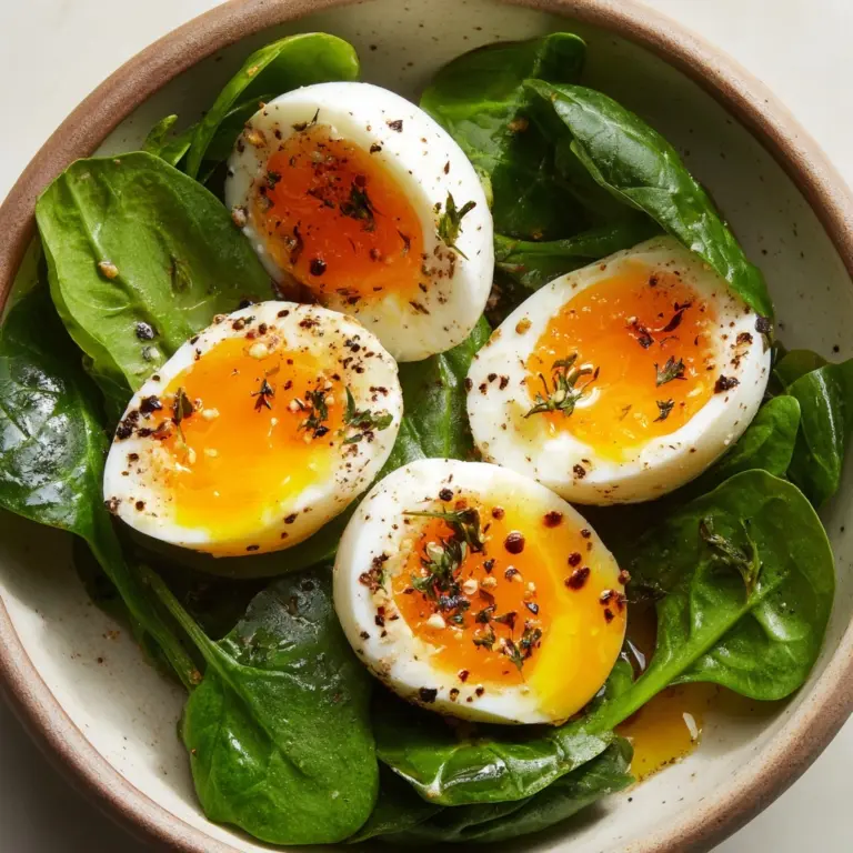 Hard-Boiled Egg Spinach Breakfast Recipe