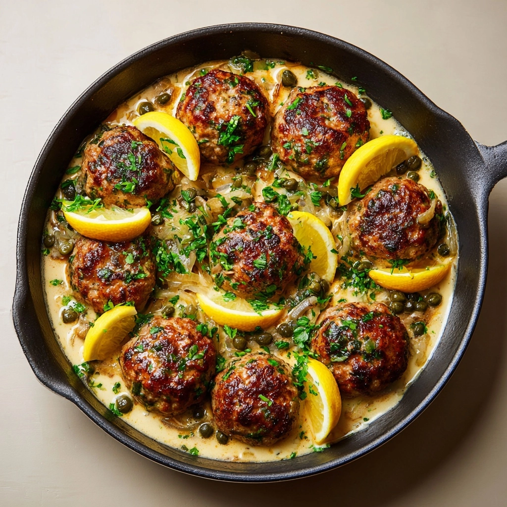 Chicken Piccata Meatballs Recipe - Recipe Image