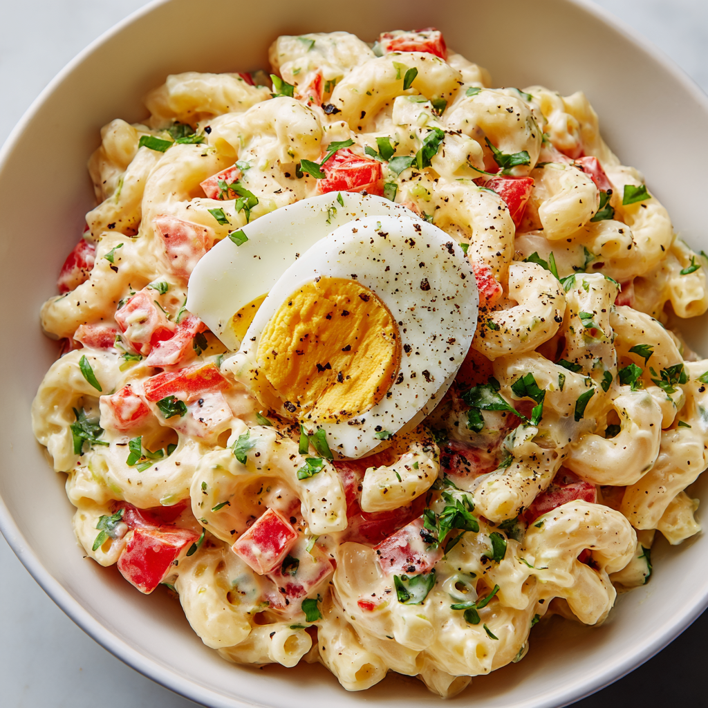 Deviled Egg Pasta Salad Recipe - Recipe Image