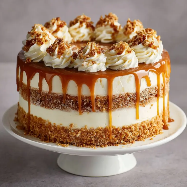 Caramel Crunch Cake Recipe