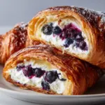 Blueberry & Ricotta Croissant with Honey Drizzle Recipe
