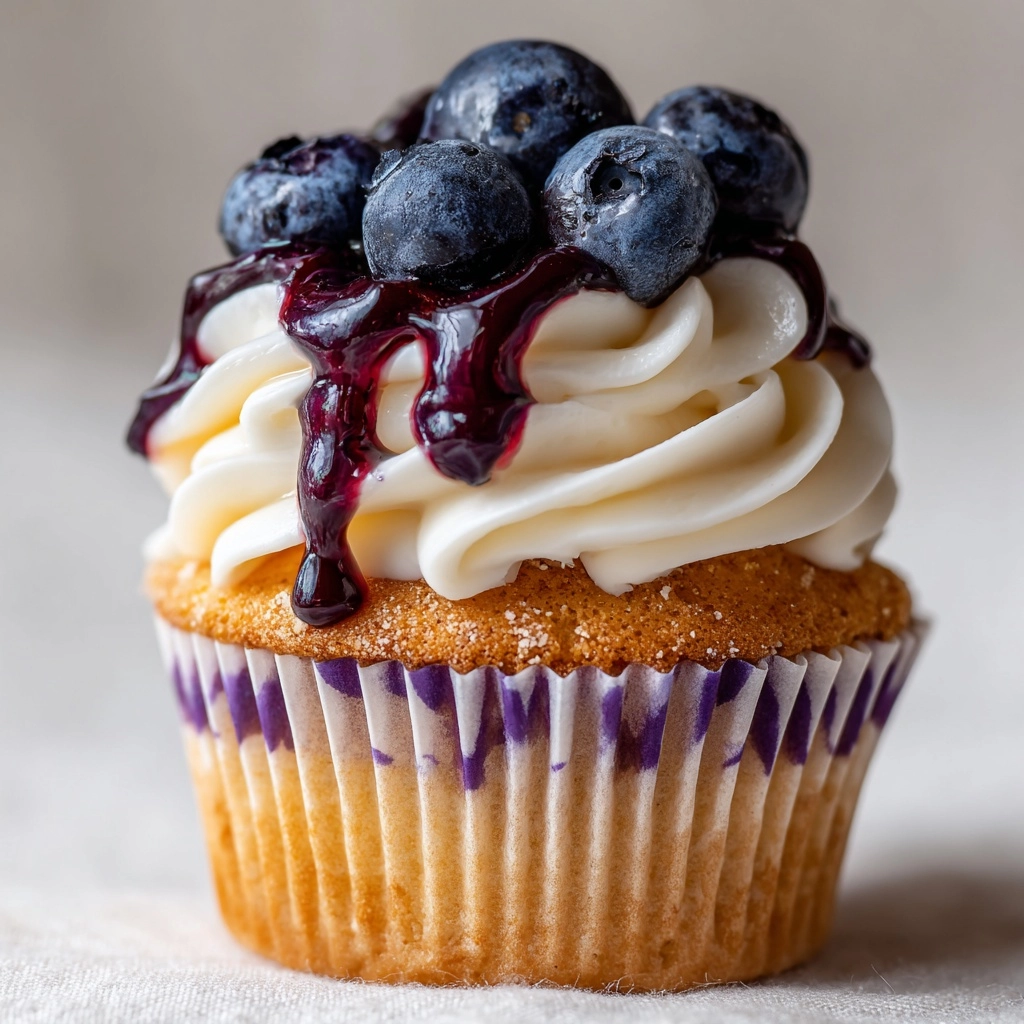 White Chocolate Blueberry Cheesecake Cupcakes Recipe - Recipe Image