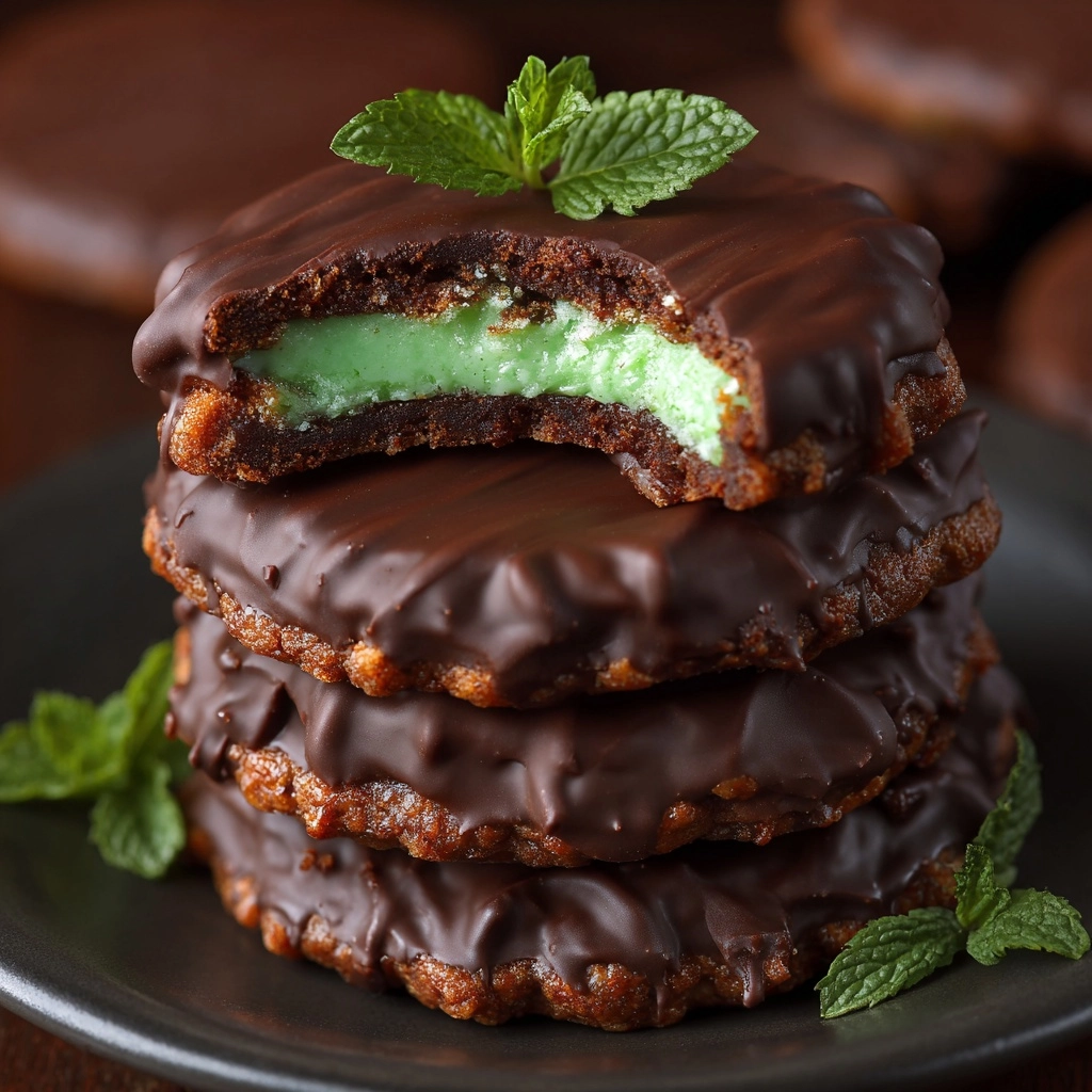 Fudgy Mint Chocolate No-Bake Cookies Recipe - Recipe Image