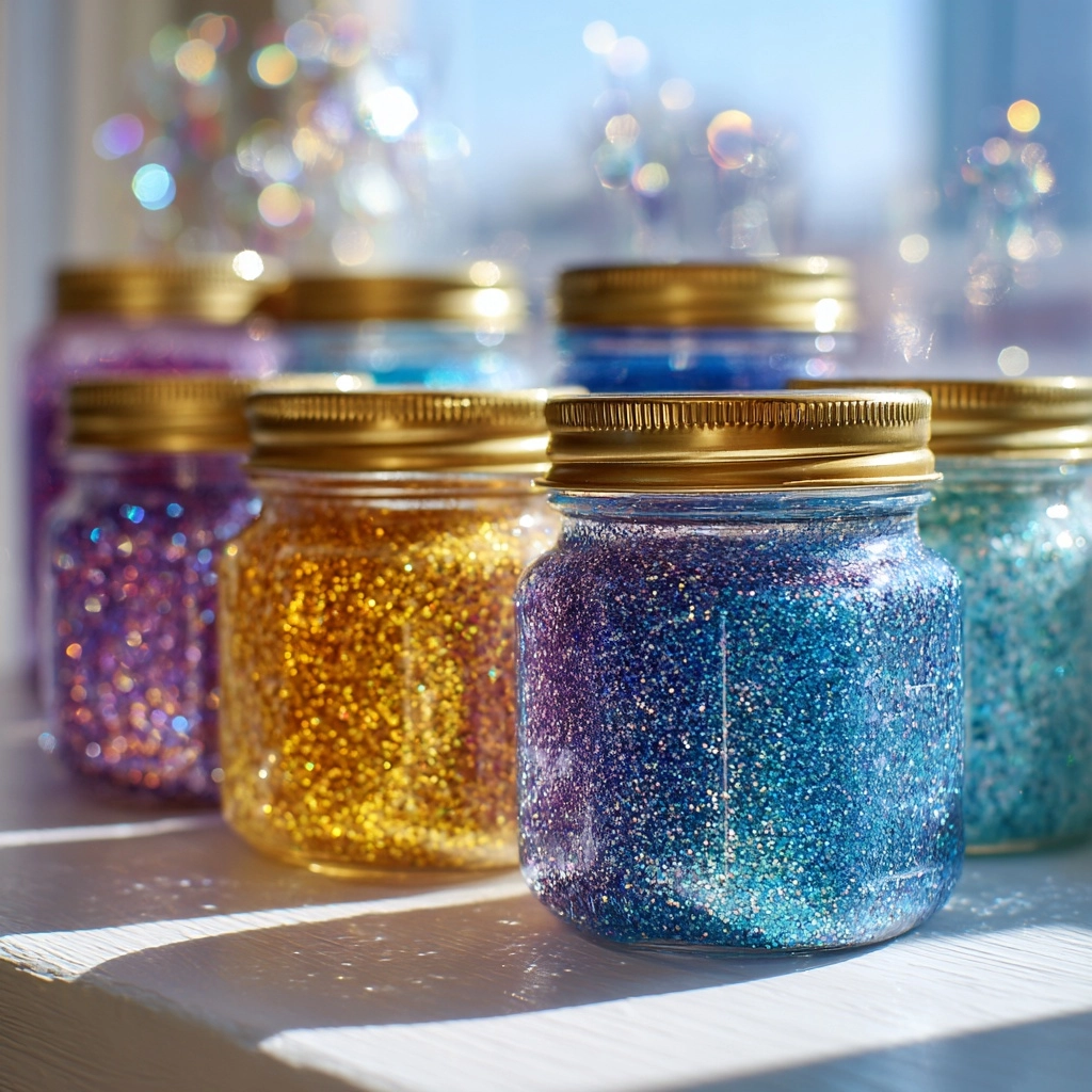 Suncatcher Glitter Jars Create Sparkling Magic Today! Recipe - Recipe Image