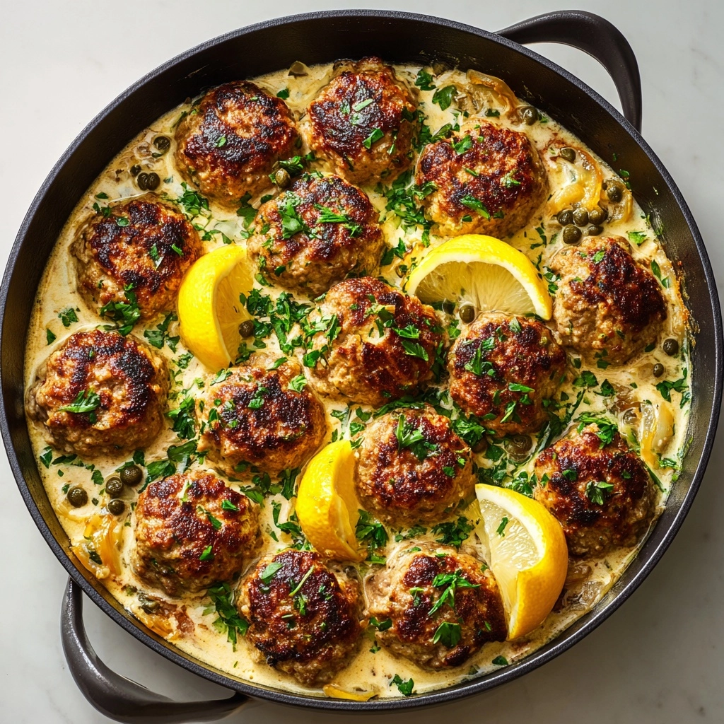 Chicken Piccata Meatballs Recipe - Recipe Image