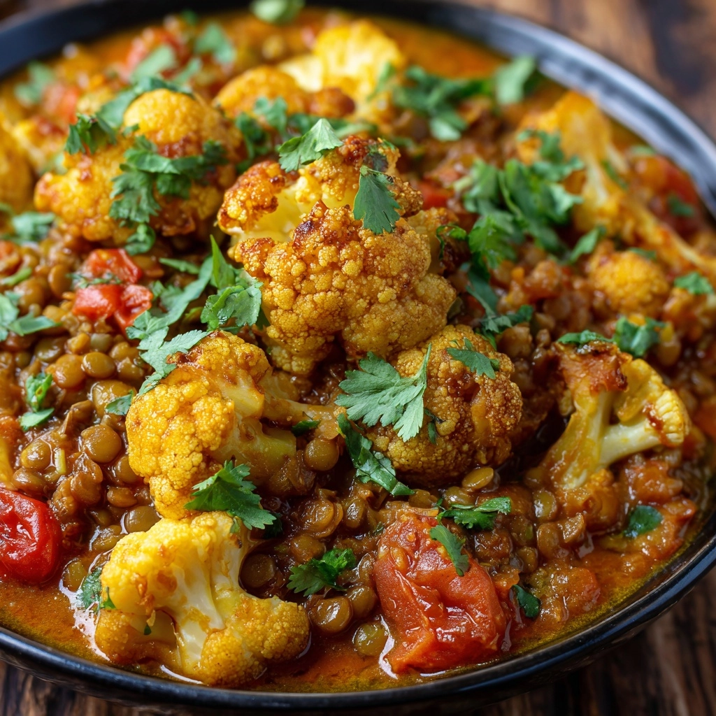 wer in Coconut Tomato Sauce with Lentils Recipe - Recipe Image