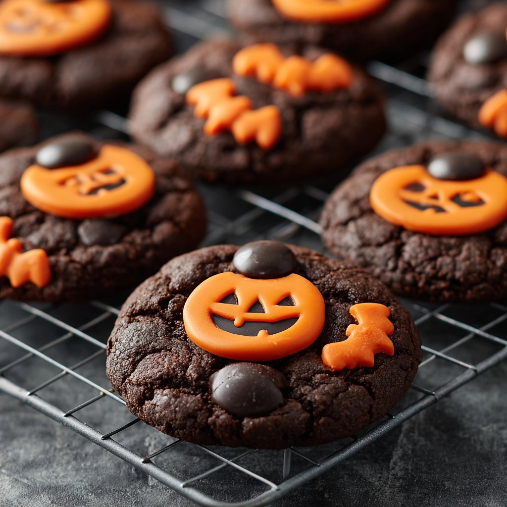 Dark Chocolate Halloween Cookies Recipe