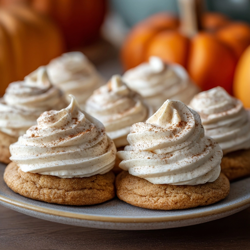 Soft Pumpkin Cookies with Cream Cheese Frosting Recipe - Recipe Image