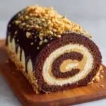 Chocolate Peanut Butter Cake Roulade Recipe