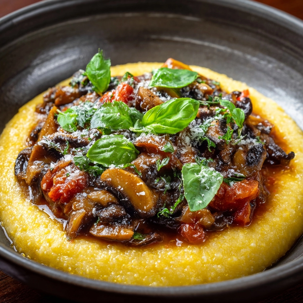 Mushroom Ragù with Polenta Recipe - Recipe Image