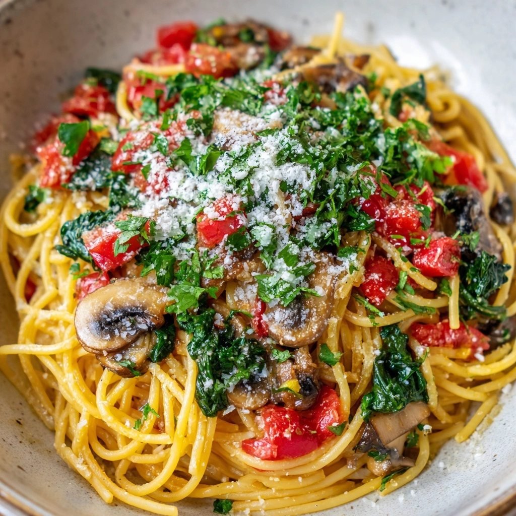 One-Pot Vegetarian Spaghetti Recipe - Recipe Image