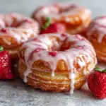 Strawberry Glazed French Crullers Recipe
