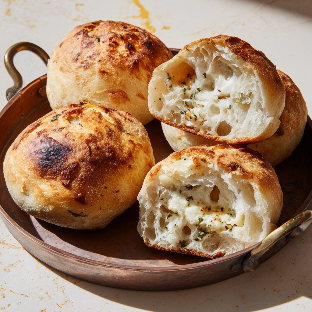Light and Fluffy Garlic Butter Dinner Rolls Recipe - Recipe Image