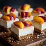 Peaches and Cream Cheesecake Bars Recipe