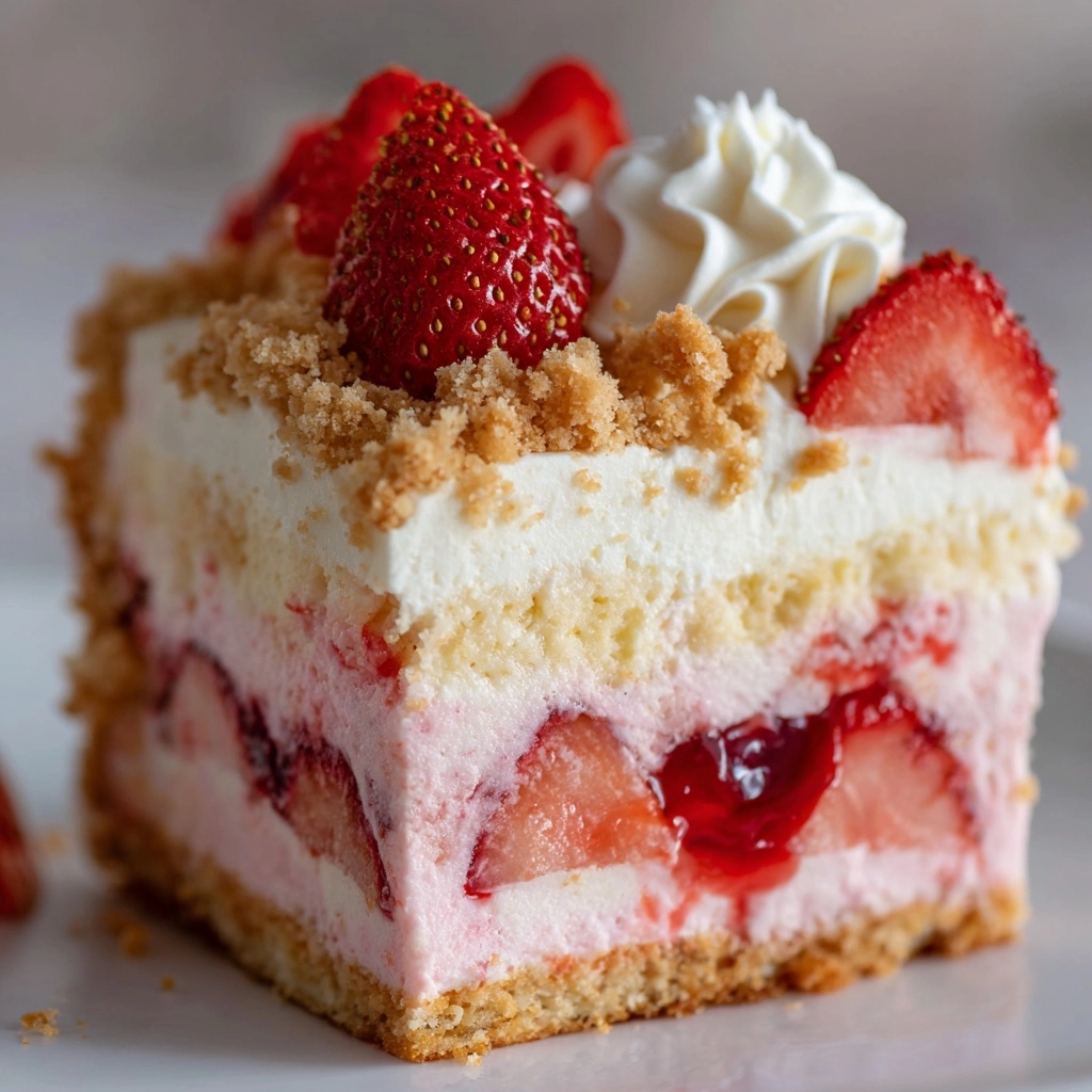 Strawberry Crunch Cheesecake Delight Recipe - Recipe Image
