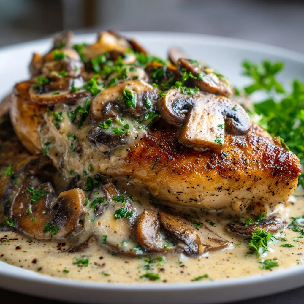 Creamy Mushroom Chicken Recipe - Recipe Image