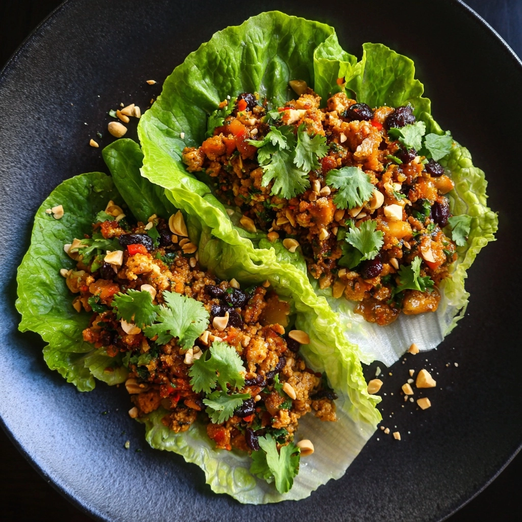 Thai Peanut Chicken Lettuce Boats Recipe