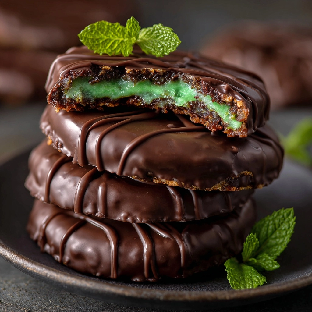 Fudgy Mint Chocolate No-Bake Cookies Recipe - Recipe Image