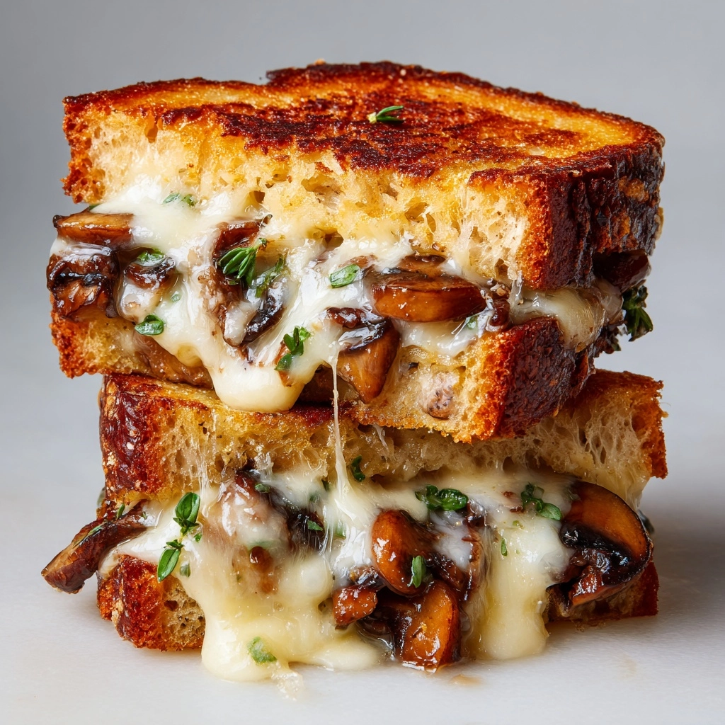 Grilled Cheese with Gouda, Roasted Mushrooms, and Onions Recipe - Recipe Image