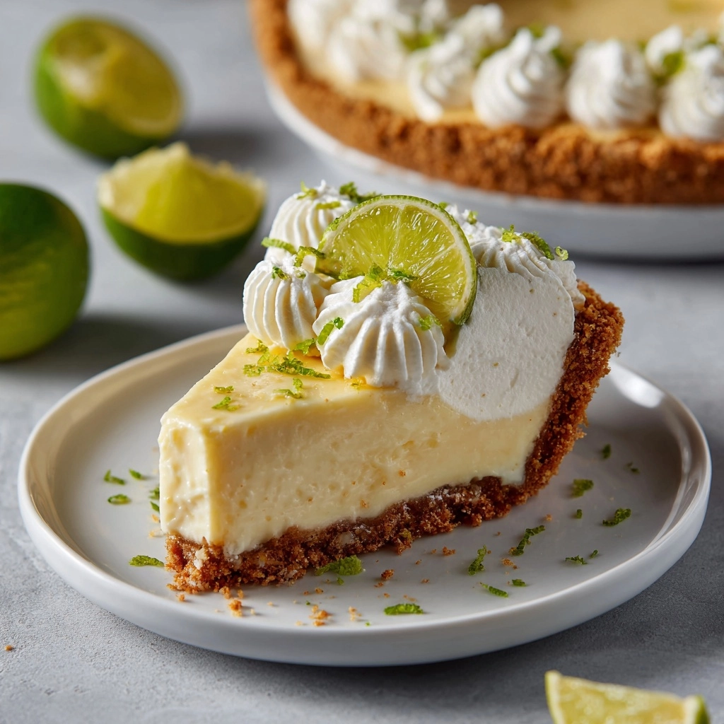Key Lime Pie with Whipped Cream Recipe - Recipe Image