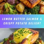 Lemon Butter Salmon with Crispy Potatoes and Broccoli Recipe