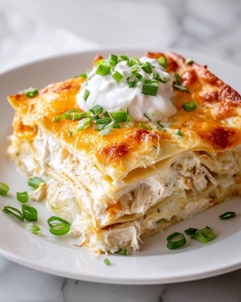 Cheesy Buffalo Chicken Lasagna with Ranch Drizzle Recipe