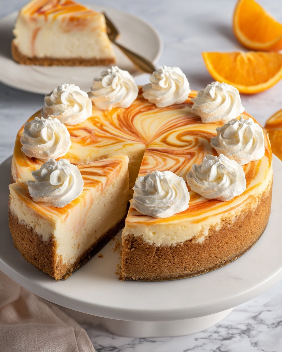 No-Bake Orange Creamsicle Cheesecake Recipe - Recipe Image