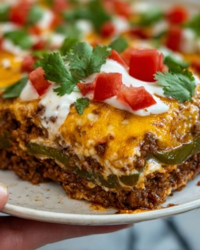 Baked Beef Poblano Chiles Rellenos Casserole Recipe