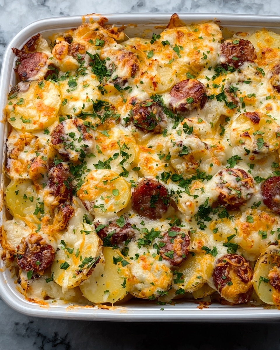 Irresistible Cheesy Ranch Potatoes and Smoked Sausage Recipe - Recipe Image