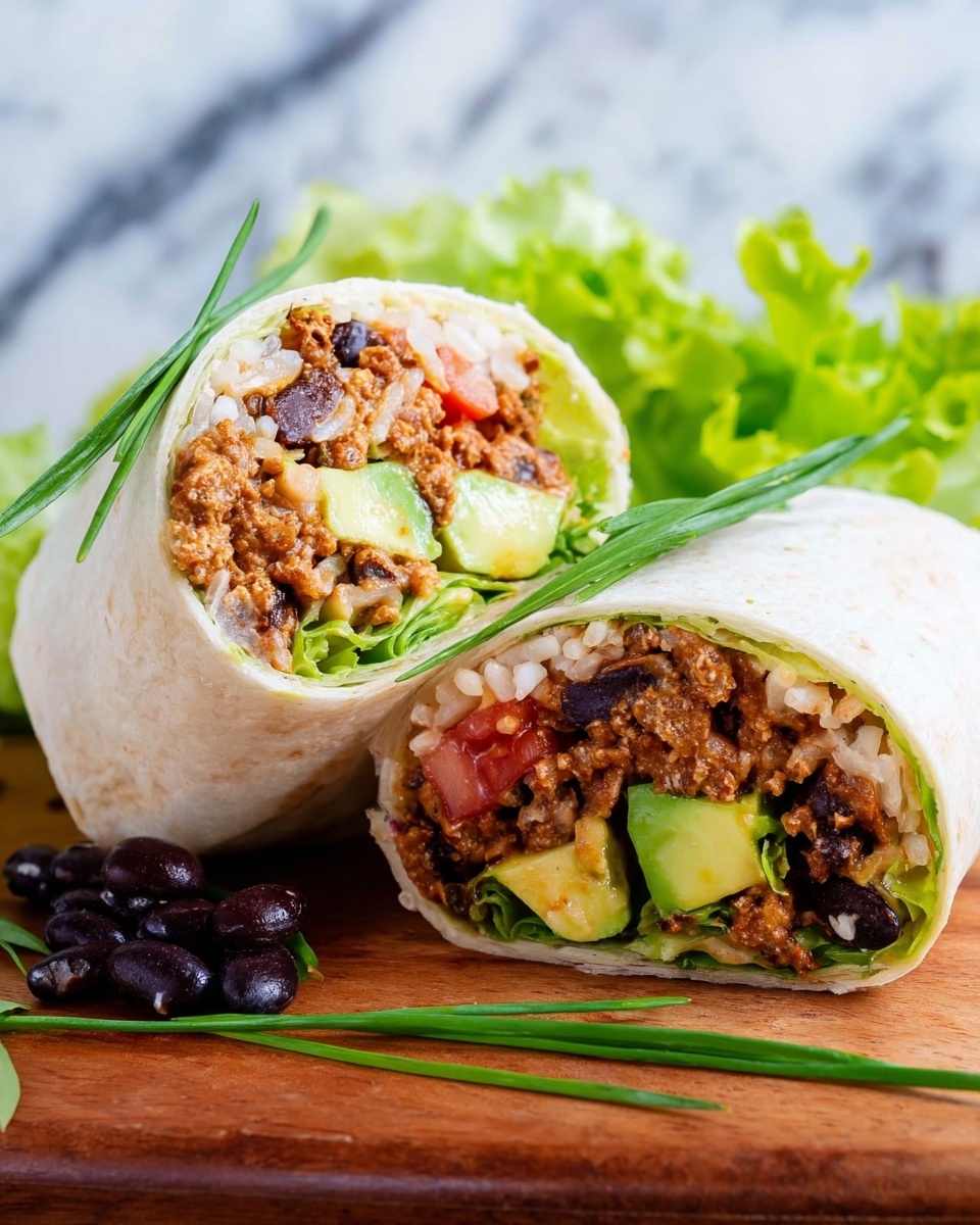 Keto Low-Carb Burrito with Cauliflower Rice and Avocado Recipe - Recipe Image