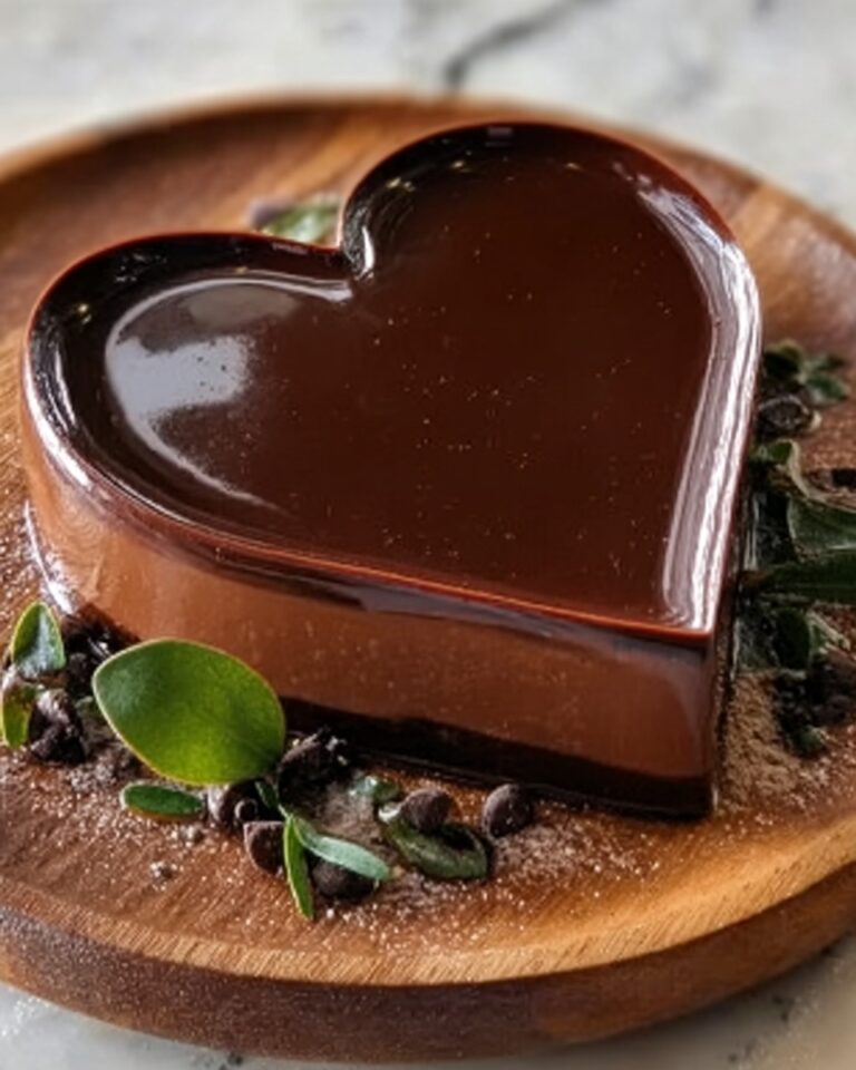 Heart-Shaped Chocolate Flan Recipe