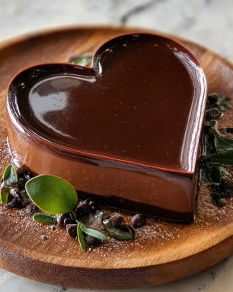 Heart-Shaped Chocolate Flan Recipe - Recipe Image