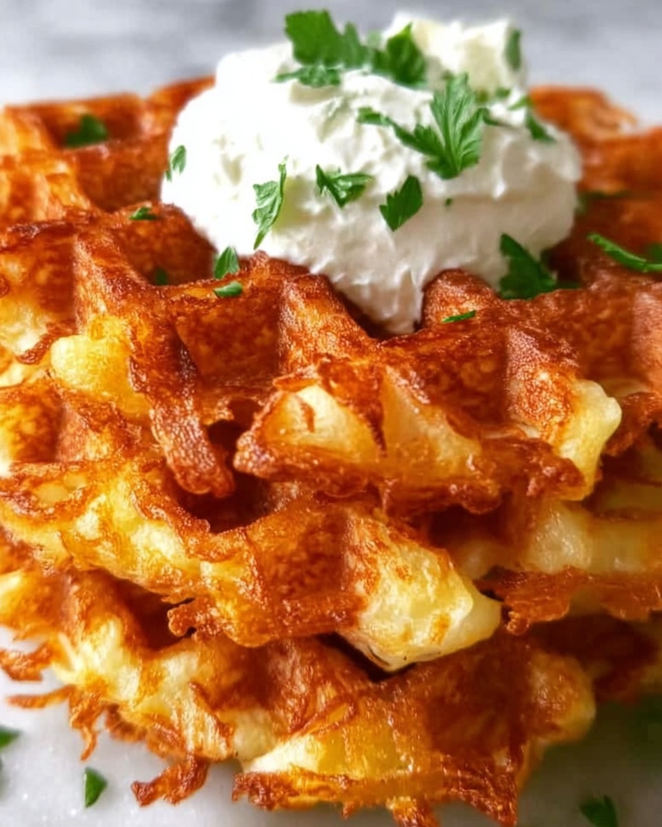 Healthy Cauliflower Hashbrown Chaffle Recipe - Recipe Image