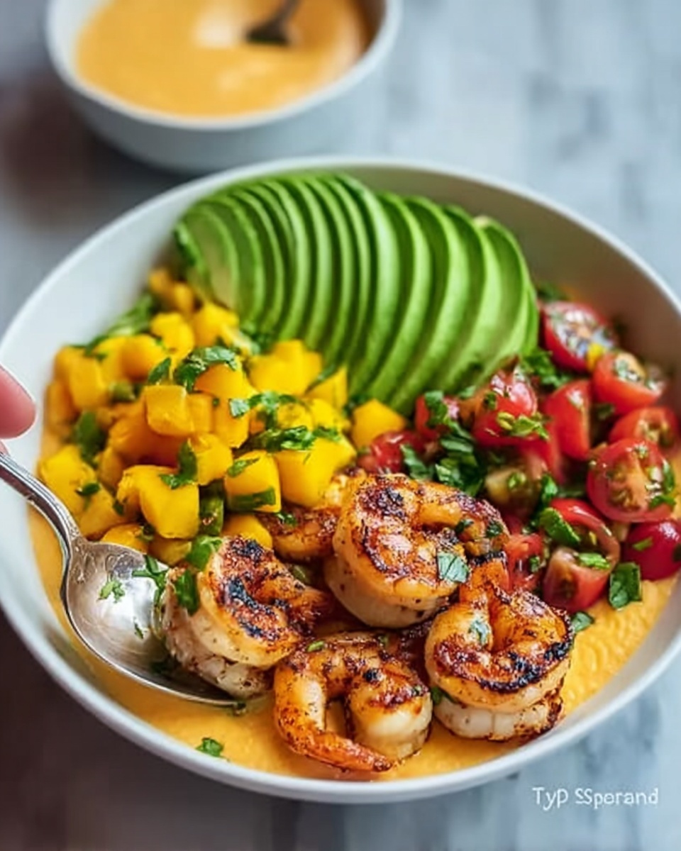 Delightful Shrimp and Avocado Bowls with Mango Salsa Recipe - Recipe Image