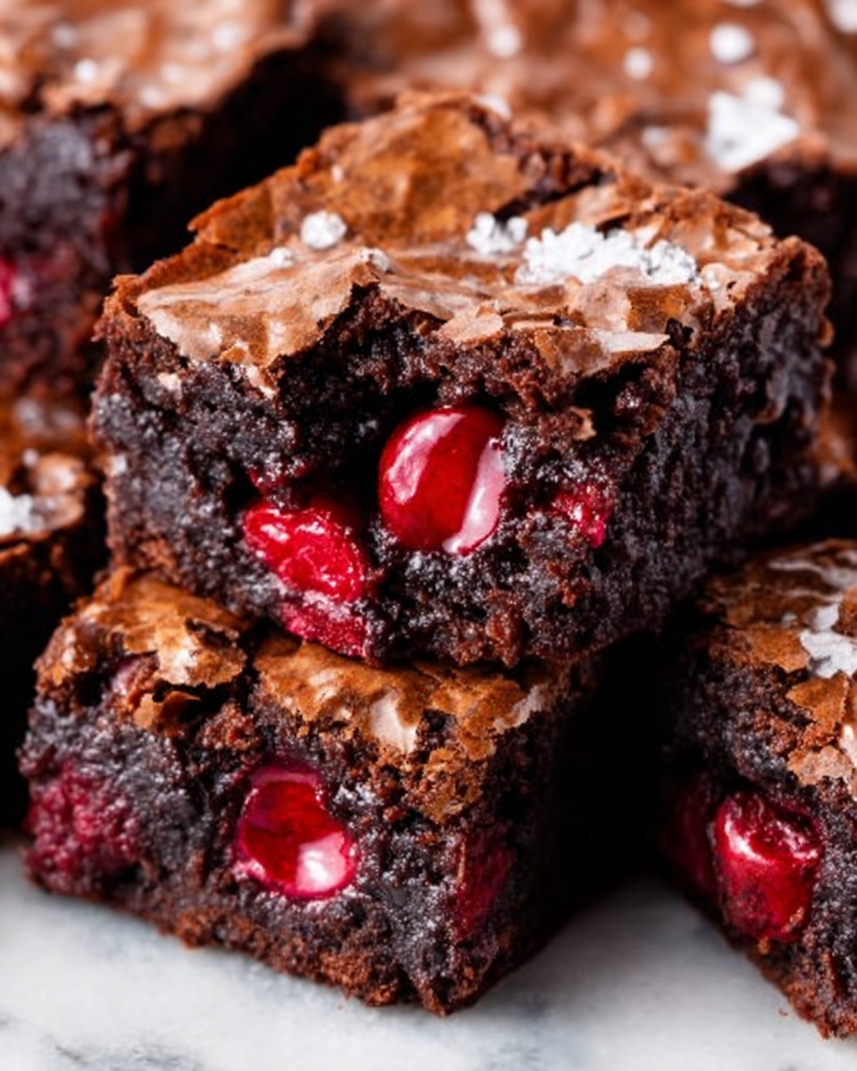 Chocolate Rhubarb Brownies Recipe - Recipe Image