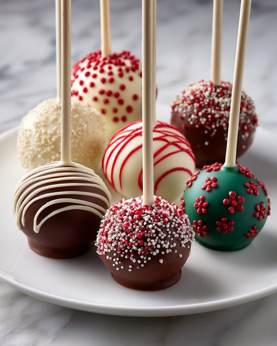 Christmas Cake Pops Recipe - Recipe Image