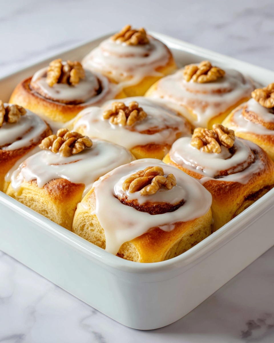 Fluffy Cinnamon-Walnut Rolls with Cream Cheese Frosting Recipe - Recipe Image