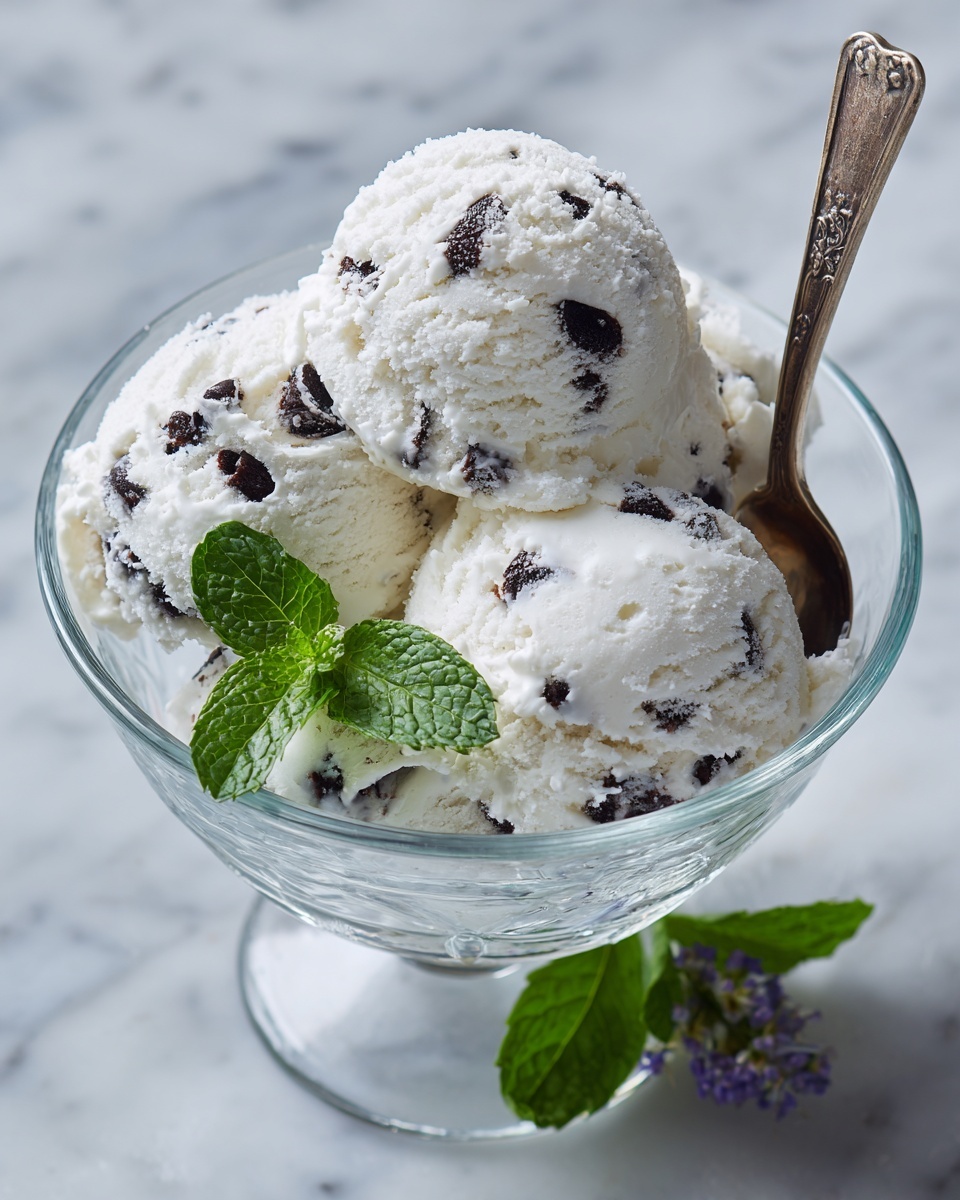 Homemade Mint Chocolate Chip Ice Cream Recipe - Recipe Image