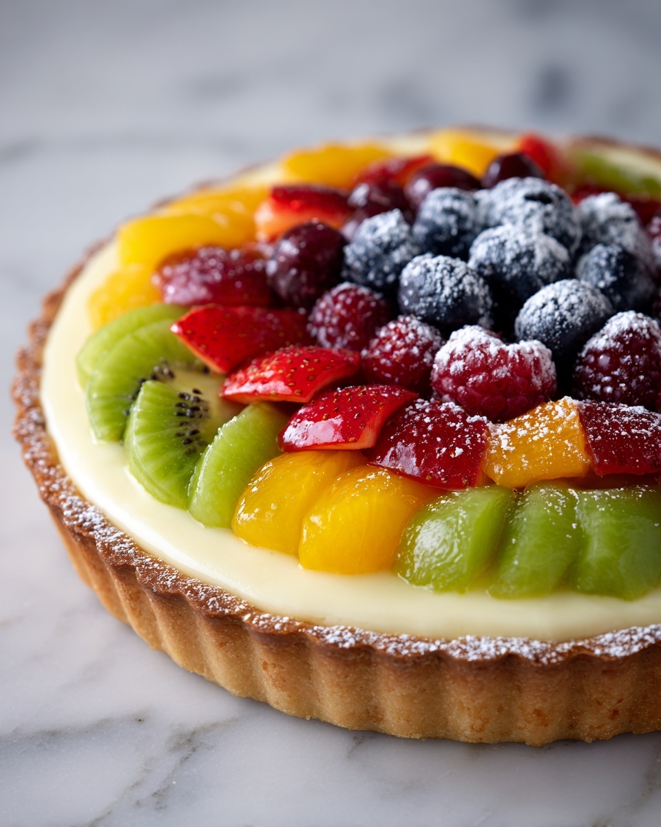 Cinnamon Sugar Cookie Fruit Tart Recipe - Recipe Image