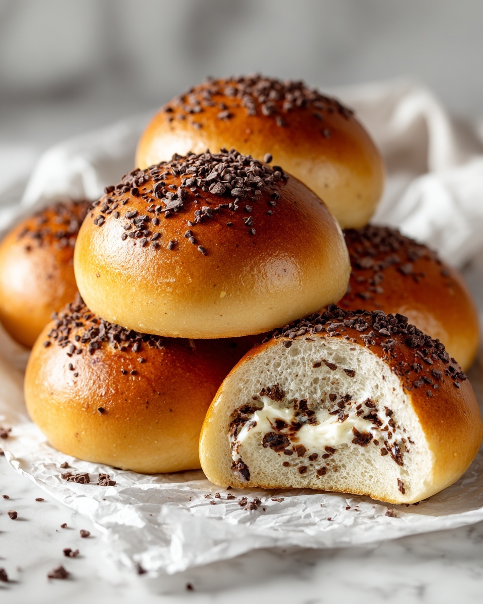 Fluffy Chocolate Chip Milk Buns Recipe - Recipe Image