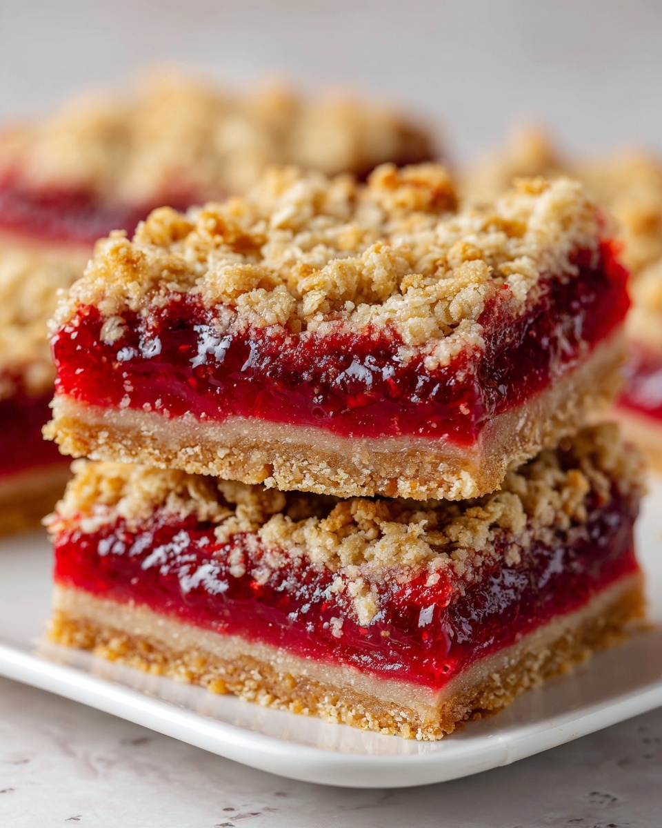 Strawberry Oatmeal Jam Bars Recipe - Recipe Image