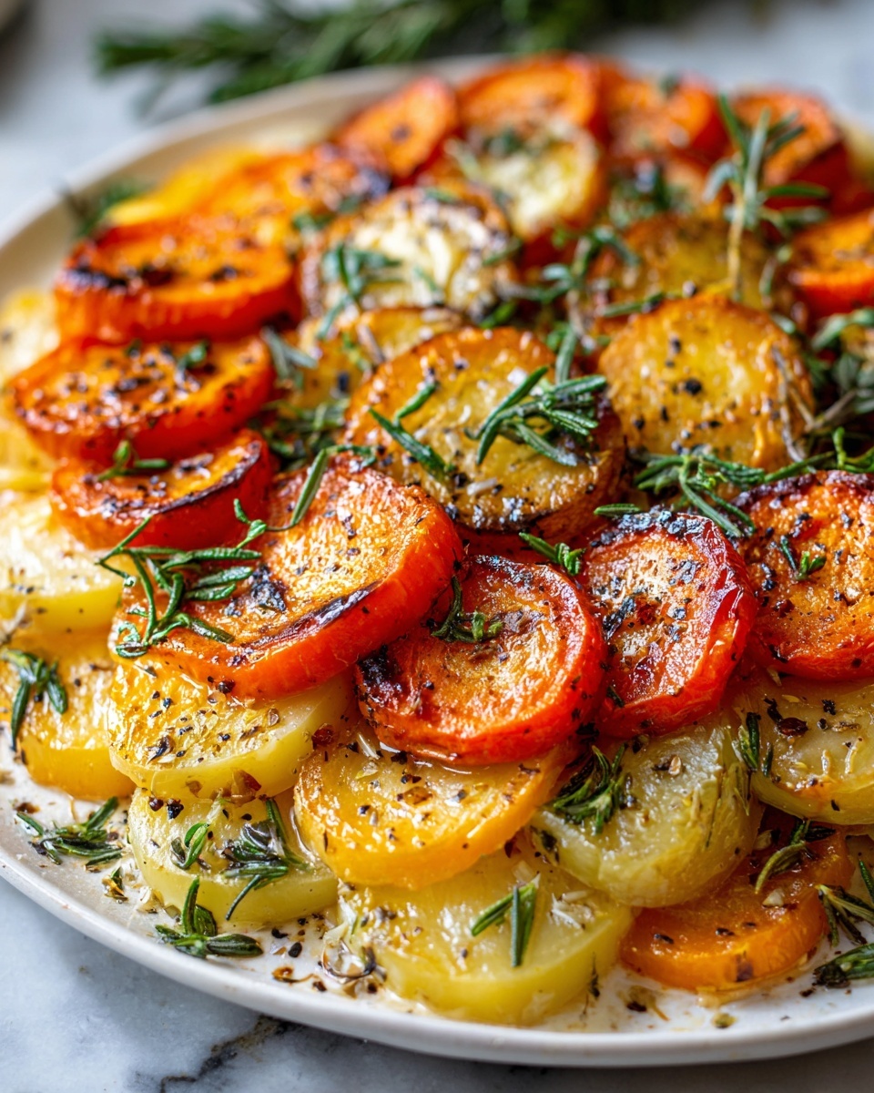 Garlic Herb Roasted Potatoes, Carrots, and Zucchini Recipe - Recipe Image