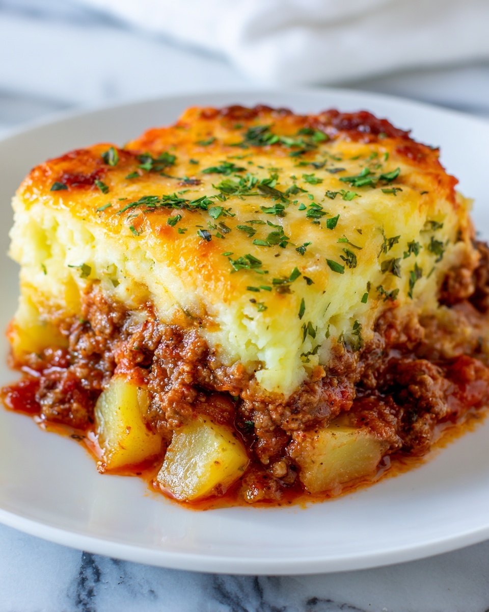 Italian Crescent Casserole: Cheesy Ground Beef and Crescent Roll Bake Recipe - Recipe Image